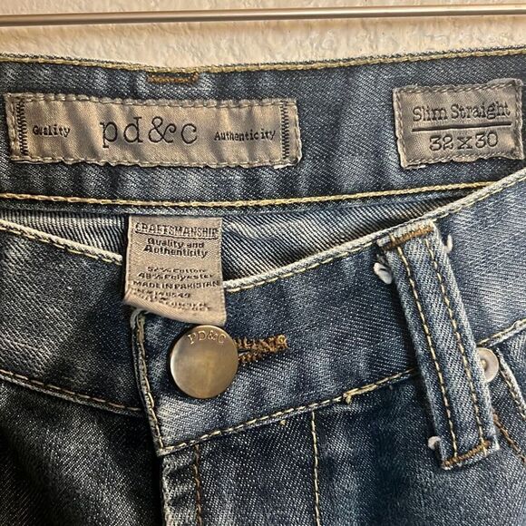 ✨Paper Denim & Cloth Slim Straight Wash Out Sz 32x30 Jeans✨ - Picture 4 of 5